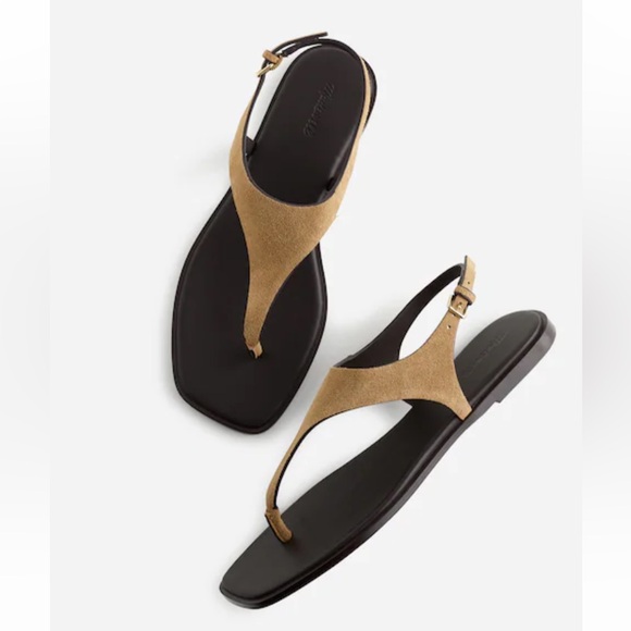 Madewell Brown Leather Thong Sandals size 10 - NEW - Picture 1 of 6